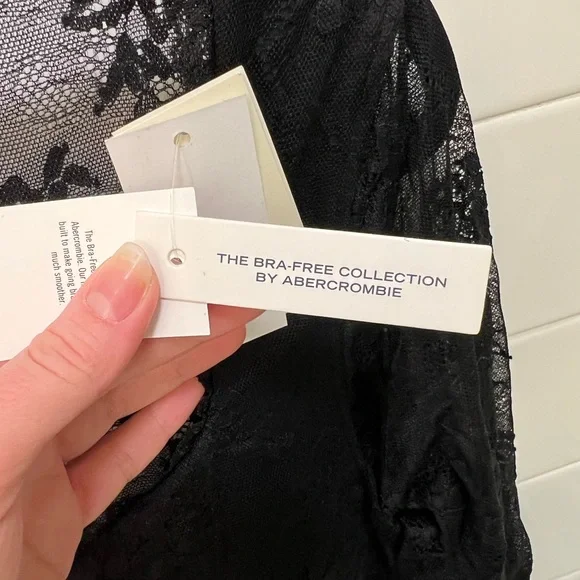 Abercrombie & Fitch Black Lace Top - Picture 2 of 5